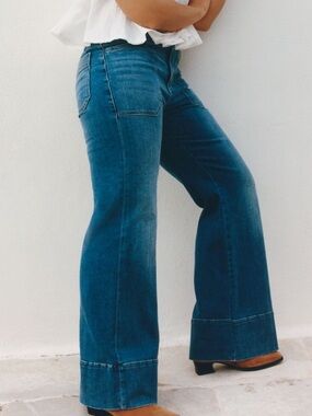 Anthropologie Rylan Relaxed High Rise Flare Jeans by Pilcro